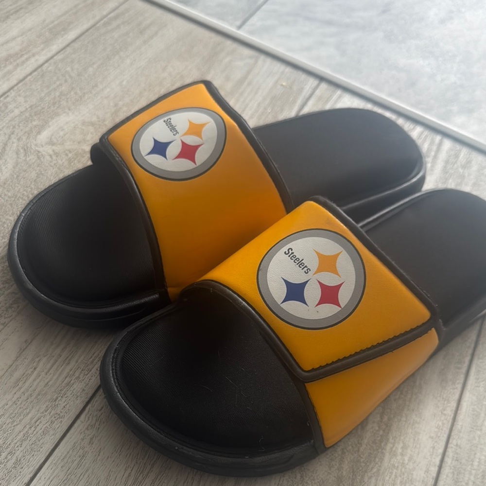 NFL Black and Yellow Slide Sandals